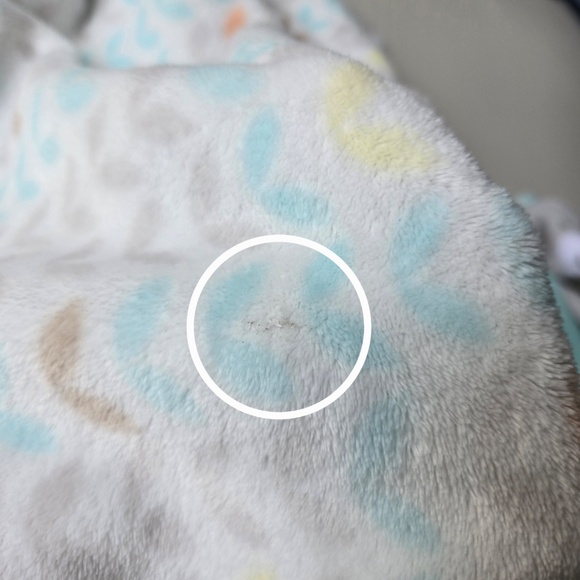 Baby Starters Teddy Bear Lovey Be Happy Blue Grey Security Blanket - Picture 4 of 14